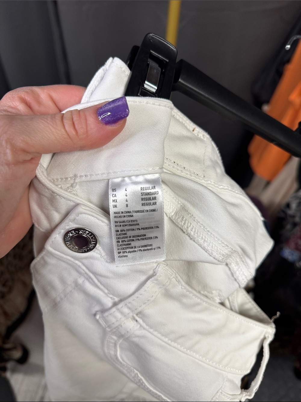 American Eagle Outfitters White Stretch Skinny Jeggings - Picture 6 of 6